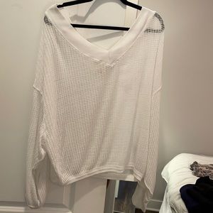 White, Free People blouse. Size medium.